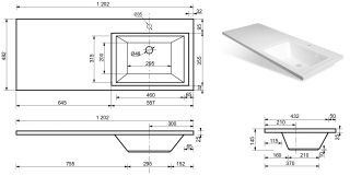Раковина над стиральной машиной Эстет Dallas silk ФР-00014935 П 120см белый